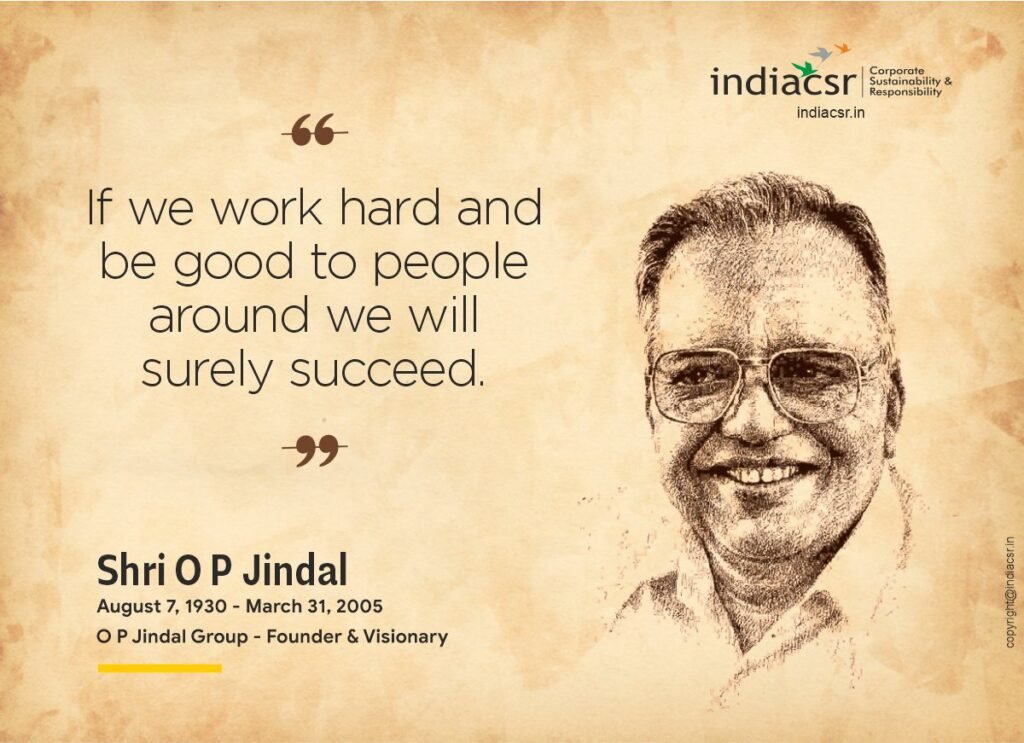 Biography of OP Jindal 5 India CSR